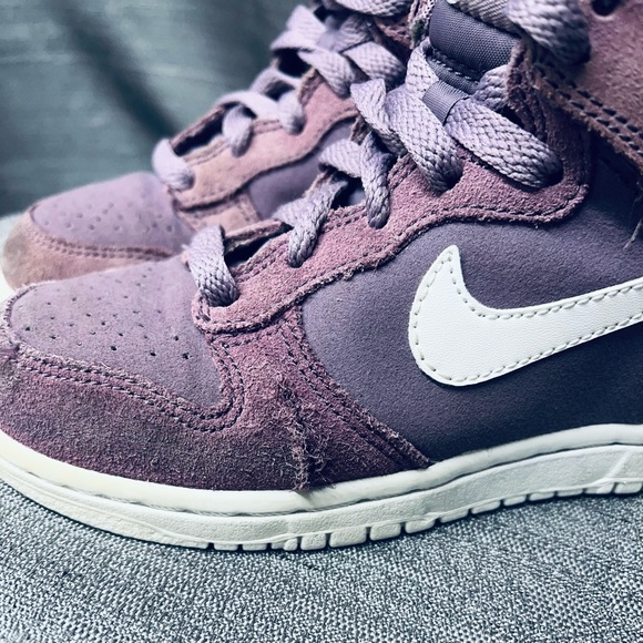 Nike Dunk High Suede Violet Dust/White PS PreSchool Size 12c 905353 500 - Picture 5 of 10